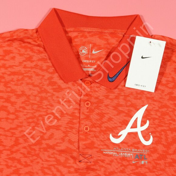 Nike Other - Nike Atlanta Braves Polo Shirt Mens Large Red Next Level Team Issue